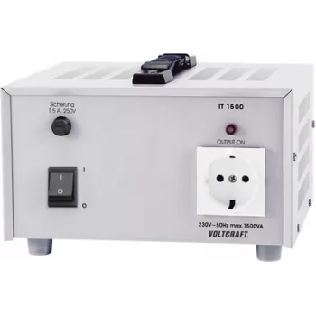 Voltcraft IT-1500 yleinen laboratorioerotusmuuntaja 1500 VA 230 V/AC, erotusmuuntaja (IT-1500)