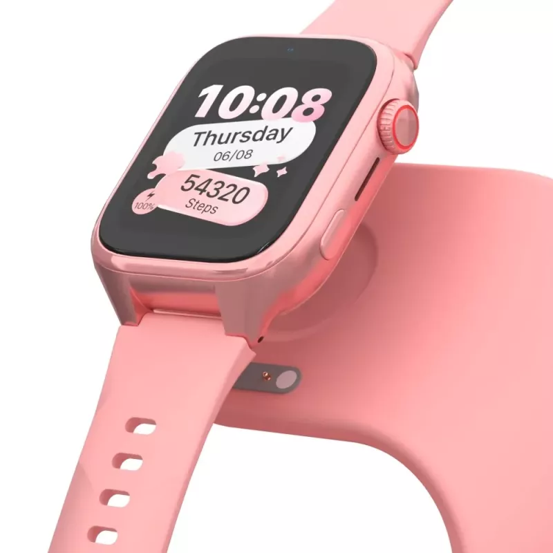 Latausteline Stelio ST-CHS01-PK Junior pinkki – USB-lataustelakka puhelimille ja tableteille, yksi portti, kompakti