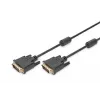 DIGITUS - DVI-kaapeli - Dual Link - DVI-D (M) - DVI-D (M) - 5,0 m - valettu, peukaloruuvit - musta (AK-320101-050-S)