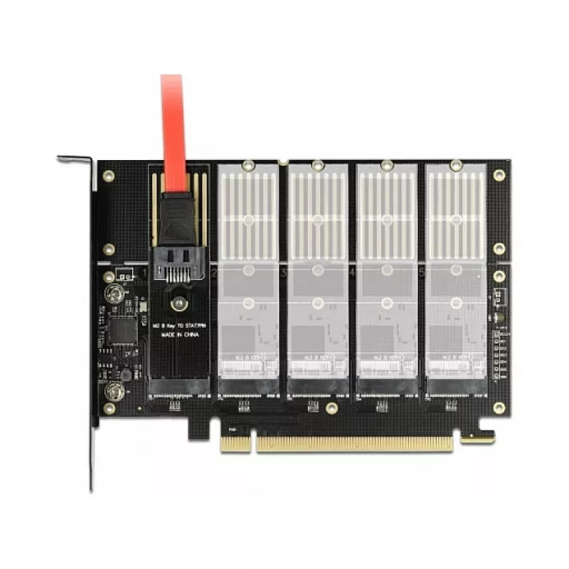 DeLOCK PCI Express x16 -kortti 5 x sisäiseen M.2 Key B / SATA