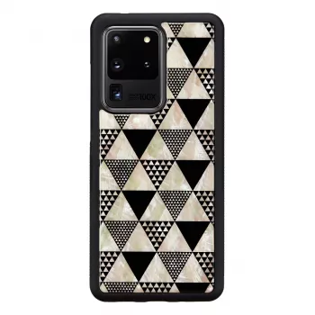 iKins suojakotelo Samsung Galaxy S20 Ultralle — pyramidikuvio, musta