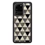 iKins suojakotelo Samsung Galaxy S20 Ultralle — pyramidikuvio, musta