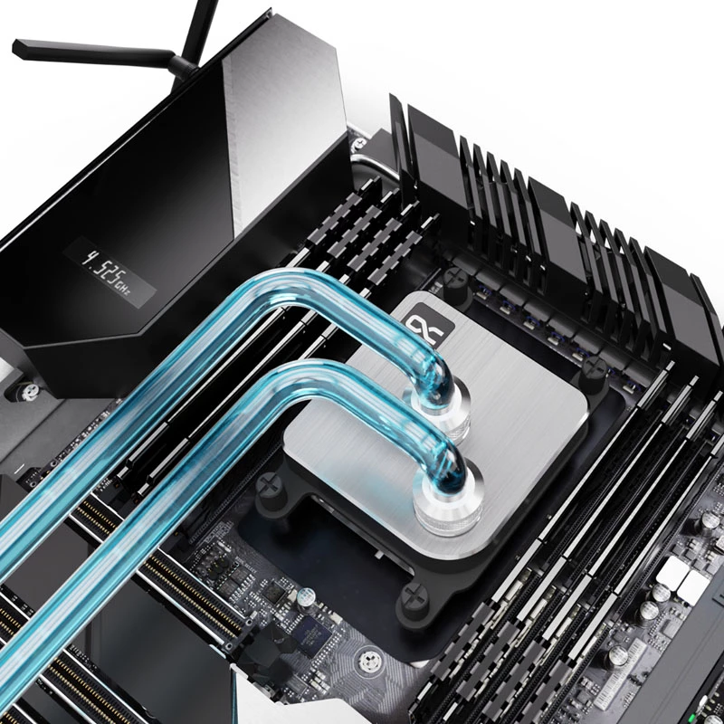 Alphacool Core 1 13444 suorittimen vesilohko, LGA1700/LGA1851/AM4/AM5, hopea