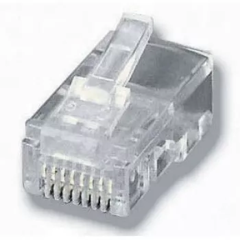 Equip modulaarinen pistoke lattakaapelille, RJ-45 (8P8C), läpinäkyvä, 0,65 g, 11,7 mm, 21,3 mm, 7,2 mm