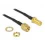 Koaksiaalikaapeli DeLOCK 88876 RP-SMA standardi 0,2 m musta