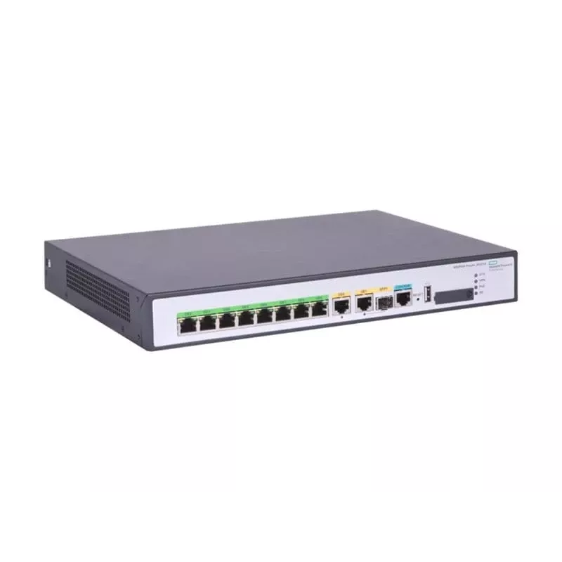 Hewlett Packard Enterprise HPE FlexNetwork MSR958X - reititin 8-porttikytkin - 1GbE - WAN-portit: 6 - Wi-Fi - rack-asennettava (S0P11A)