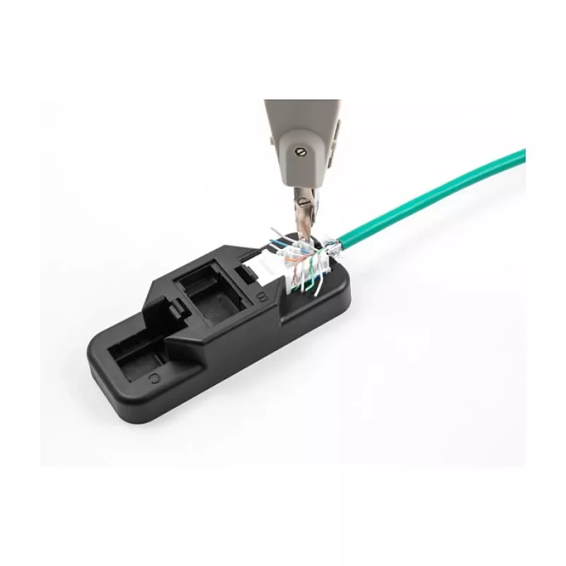 DeLOCK Keystone LSA -sarja RJ45 RJ11 Cat.6 musta klipsikiinnike