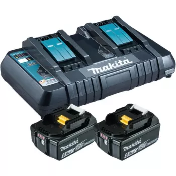 Makita DC18RD - laturi + akku 2 x - Li-Ion - 6 Ah - 108 Wh - 2 x akun lataus