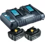 Makita DC18RD - laturi + akku 2 x - Li-Ion - 6 Ah - 108 Wh - 2 x akun lataus