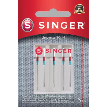 SINGER ompelukoneen neulat 90/14 Universal kudotuille kankaille, 5 kpl:n pakkaus