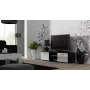 Cama TV-taso SOHO 140 musta/valkoinen kiiltävä
