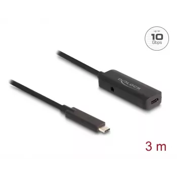 USB-kaapeli DeLOCK 80027 3 m USB-C musta