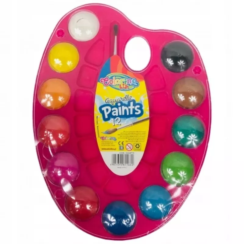 Colorino Kids vesiväripaletti 12 väriä