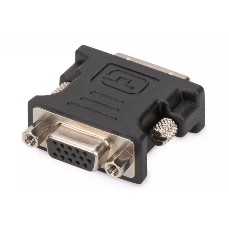 Assmann DVI-adapteri. DVI(24+5) - HD15 M/F. DVI-I Dual-Link. musta (AK-320504-000-S)
