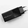 Qoltec 52382 GaN POWER PRO -laturi | 1xUSB Type-C | 1xUSB A | 100W | 5-20V | 1.5-5A | PD | musta