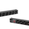 Qoltec alumiininen PDU RACKiin | 16A | 16 x Schuko | pystysuora | 1,8 m