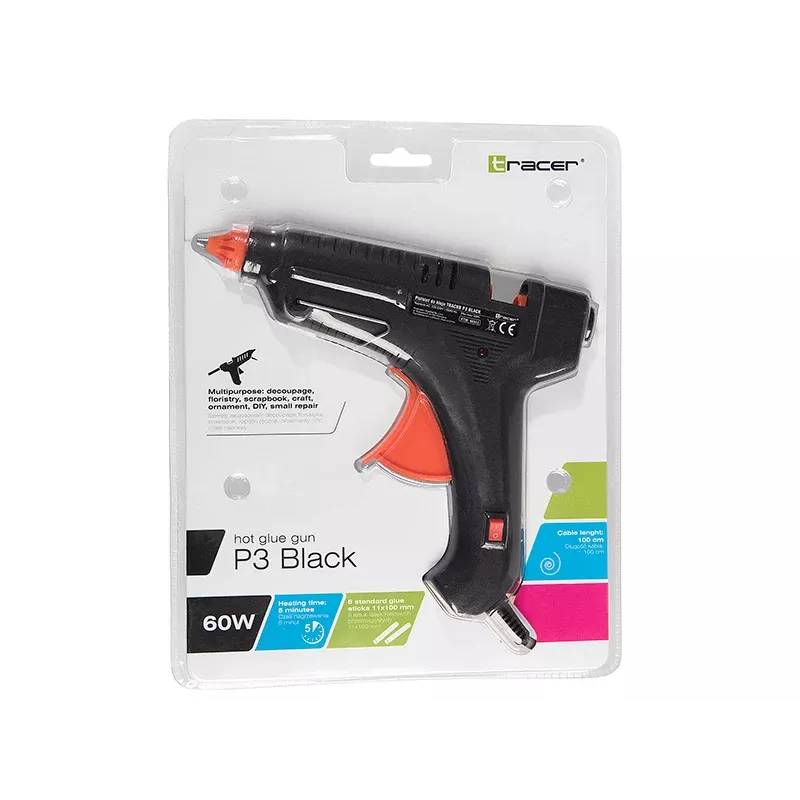 Liimapistooli TRACER 46512 P3 musta 100W