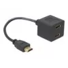 HDMI-sovitin DeLOCK 65056 0,2 m uros kahteen naarasliitäntään
