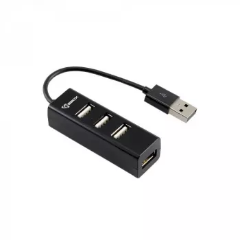 Sbox H-204 USB 4-porttinen keskitin musta