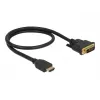 Videokaapeliadapteri DeLOCK 85651 0,5 m HDMI tyyppi A DVI musta