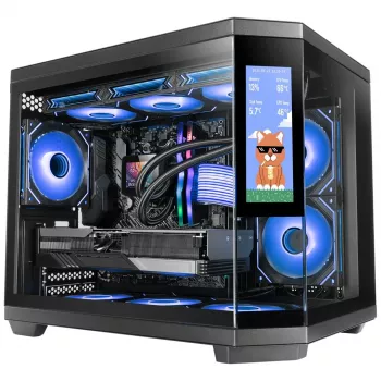 Mars Gaming MC3TCORELCDM tietokonekotelo Mini Tower musta