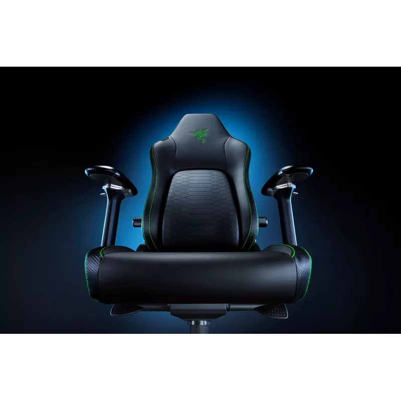 Pelituoli Razer Iskur V2 pehmustettu istuin musta vihreä