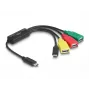 DeLOCK 4-porttinen USB 2.0 -kaapelikeskitin USB Type-C - 3 x USB-A liitäntä + 1 x USB-C pistoke