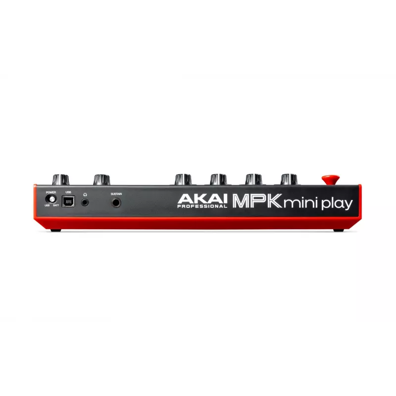 Akai MPK Mini Play MK3 MIDI-ohjainkosketin padiohjaimella, USB, musta/punainen