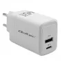 GaN 45W laturi 5V 20V 1,5A 3A, 1x USB-C PD, 1x USB-A