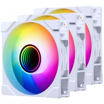 Jäähdytystuuletin PHANTEKS M25G2-120 D-RGB Reverse Blade 120mm 3 kpl:n pakkaus valkoinen