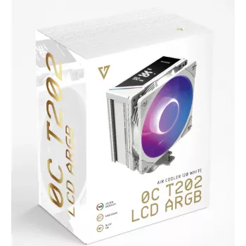 MODECOM Volcano 0C T202 LCD ARGB prosessorin ilmajäähdytin 12 cm valkoinen