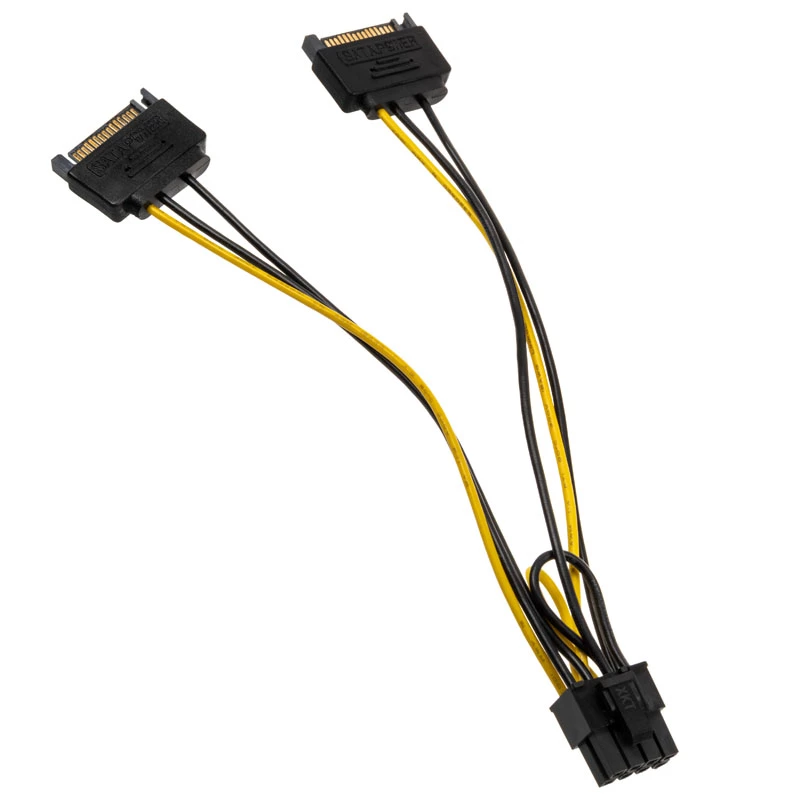 2× 15-pin SATA - 1× 6-pin PCIe -adapteri - adapteri - digitaalinen/data (AK-CBPW19-15)