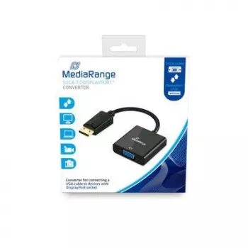 Videokaapelisovitin MediaRange MRCS173 0,15m VGA DisplayPort musta