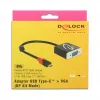 Videokaapelisovitin DeLOCK 62994 USB Type-C VGA 0,2 m musta