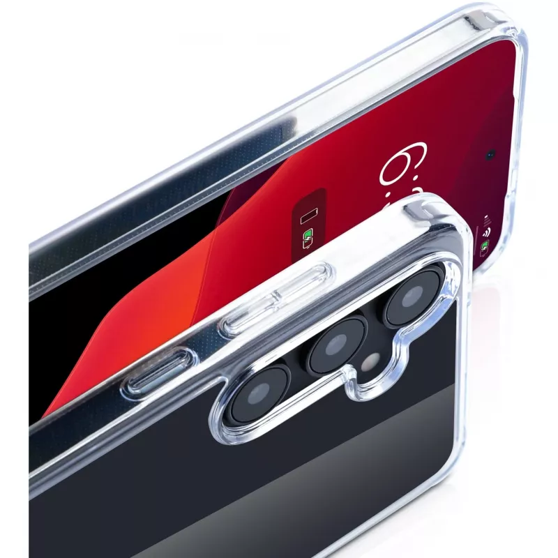 nevox StyleShell SHOCKFlex 2463 kotelo Samsung Galaxy S25+ -puhelimelle, polykarbonaatti/TPU, läpinäkyvä