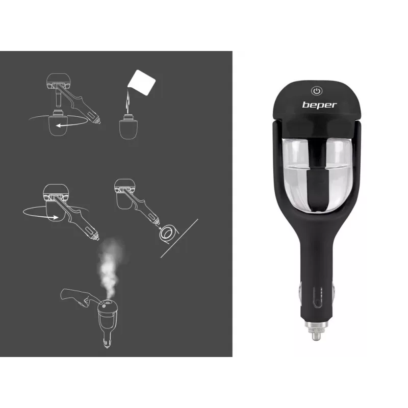 Beper P205DIF100 Auton aromidiffuusori ja ilmankostutin, 2 sumutustilaa