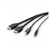 Belkin Secure KVM -yhdistelmäkaapeli - video- / USB- / audiokaapeli - TAA-yhteensopiva - USB, mini-liitäntä, HDMI (M)