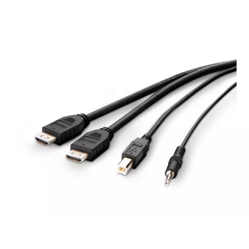 Belkin Secure KVM -yhdistelmäkaapeli - video- / USB- / audiokaapeli - TAA-yhteensopiva - USB, mini-liitäntä, HDMI (M)