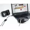 Equip USB-C - dual 3,5 mm -audio-DAC-adapteri, USB-C, uros, 2 x 3,5 mm, naaras, 0,15 m, musta