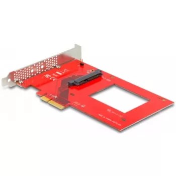DeLOCK PCI Express x4 -kortti 1 x sisäiseen U.3 punainen hopea