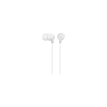 Sony MDR-EX15LP, langallinen, 8 - 22000 Hz, musiikki, 3 g, kuulokkeet, valkoinen