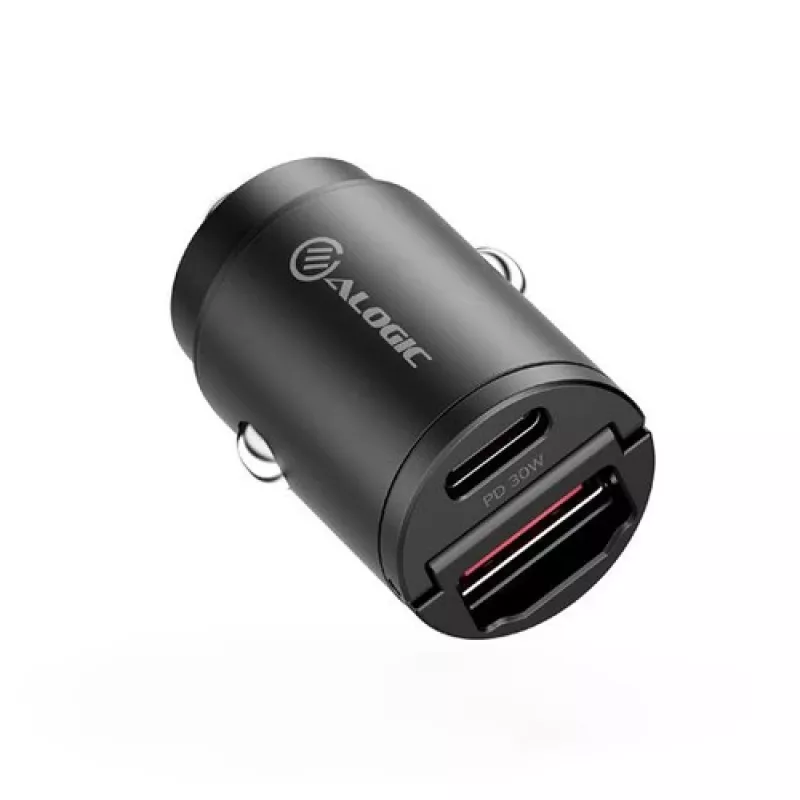 ALOGIC Rapid Power 30W Mini autolaturi USB-C USB-A pikalataus