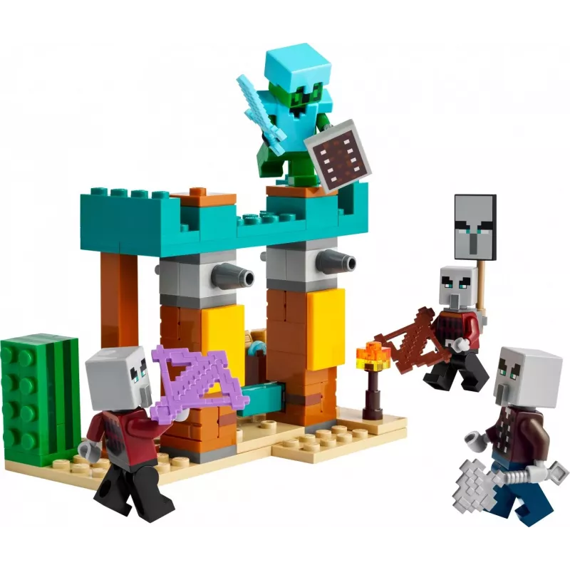 LEGO rakennussarja Illagerien aavikkopartio 21267 – Minecraft-leikkisarja, 105 osaa, 4 minihahmoa, 80×60×110 mm