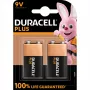 Paristo Duracell Plus 9V (MN1604) — 2 kpl:n pakkaus, 0,102 kg kokonaispaino
