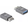DeLOCK 67230 Kaapeliadapteri USB Type-E USB Type-A harmaa