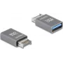 DeLOCK 67230 Kaapeliadapteri USB Type-E USB Type-A harmaa