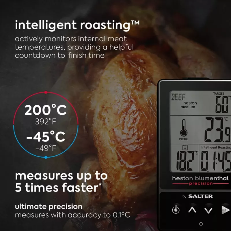 Salter 540A HBBKCR Heston Blumenthal Precision 5-in-1 digitaalinen ruokalämpömittari