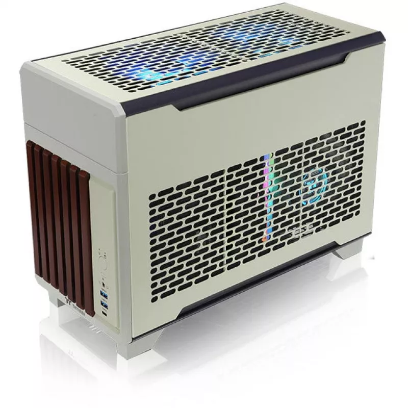 Minikotelo THERMALTAKE TR100 WS Matcha vihreä, kompakti muotoilu, tuki mini-ITX/microATX