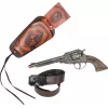 Metallinen lelucowboy-revolveri Pulio 155150/0 irrotettavalla kotelolla, single-action-replika