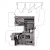 Overlock-ompelukone SINGER 14HD854 Heavy Duty sähkö 120 W harmaa